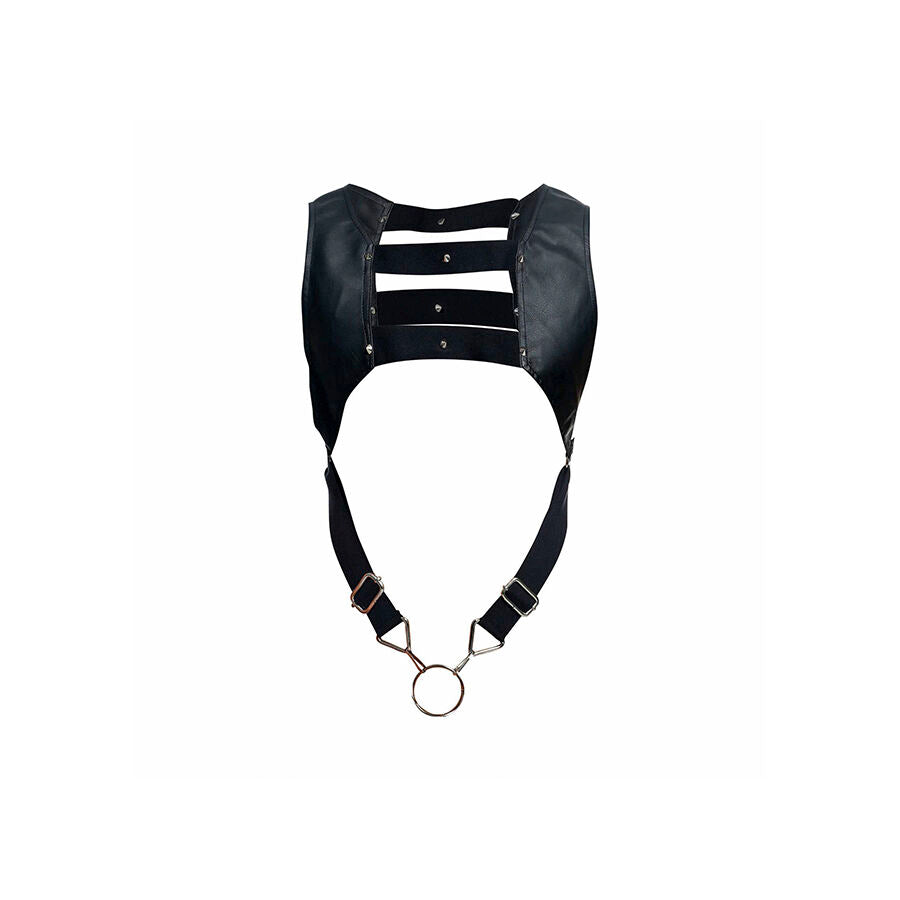 MOB - DNGEON ARNÉS NEGRO CON ANILLO SUPERIOR PARA EL PENE TALLA ÚNICA