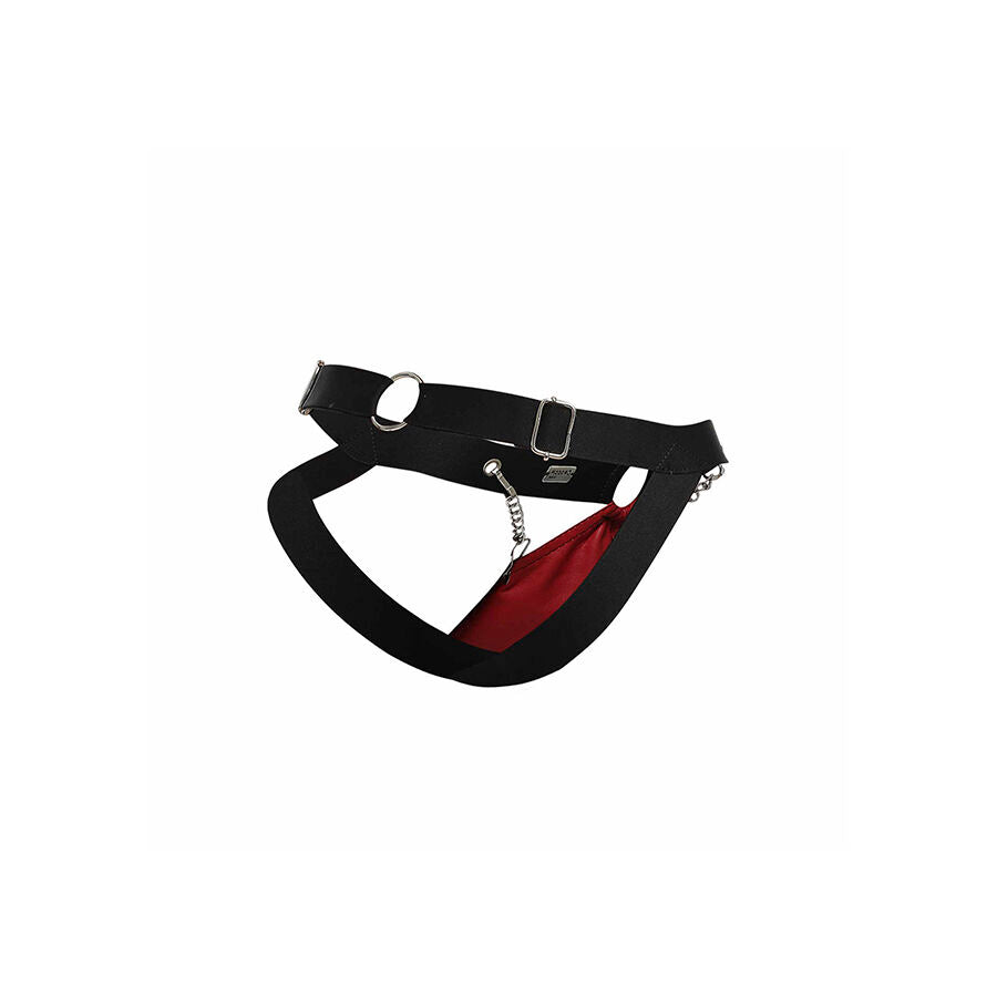 MOB - JOCKSTRAP DONJON ROUGE AVEC CHAÎNES TAILLE UNIQUE