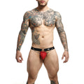 MOB - JOCKSTRAP DONJON ROUGE AVEC CHAÎNES TAILLE UNIQUE