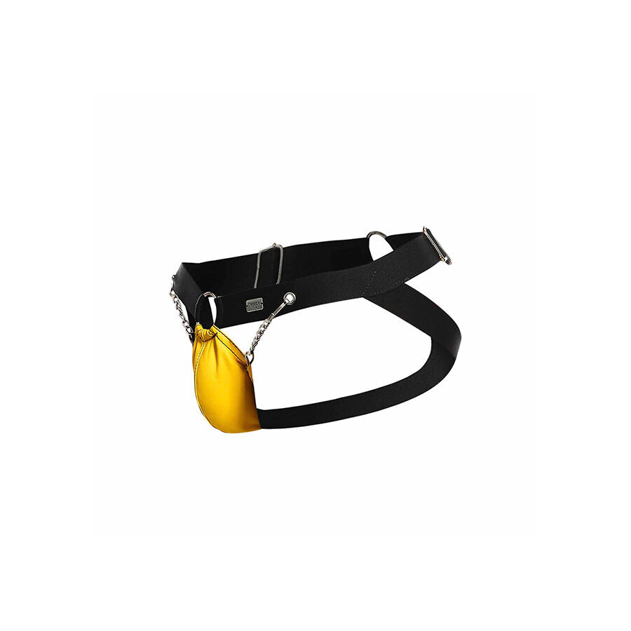 MOB - JOCKSTRAP DONJON JAUNE AVEC CHAÎNES TAILLE UNIQUE