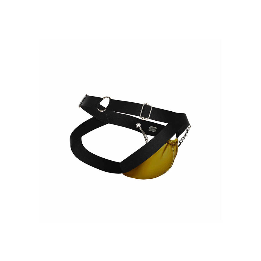 MOB - JOCKSTRAP DONJON JAUNE AVEC CHAÎNES TAILLE UNIQUE