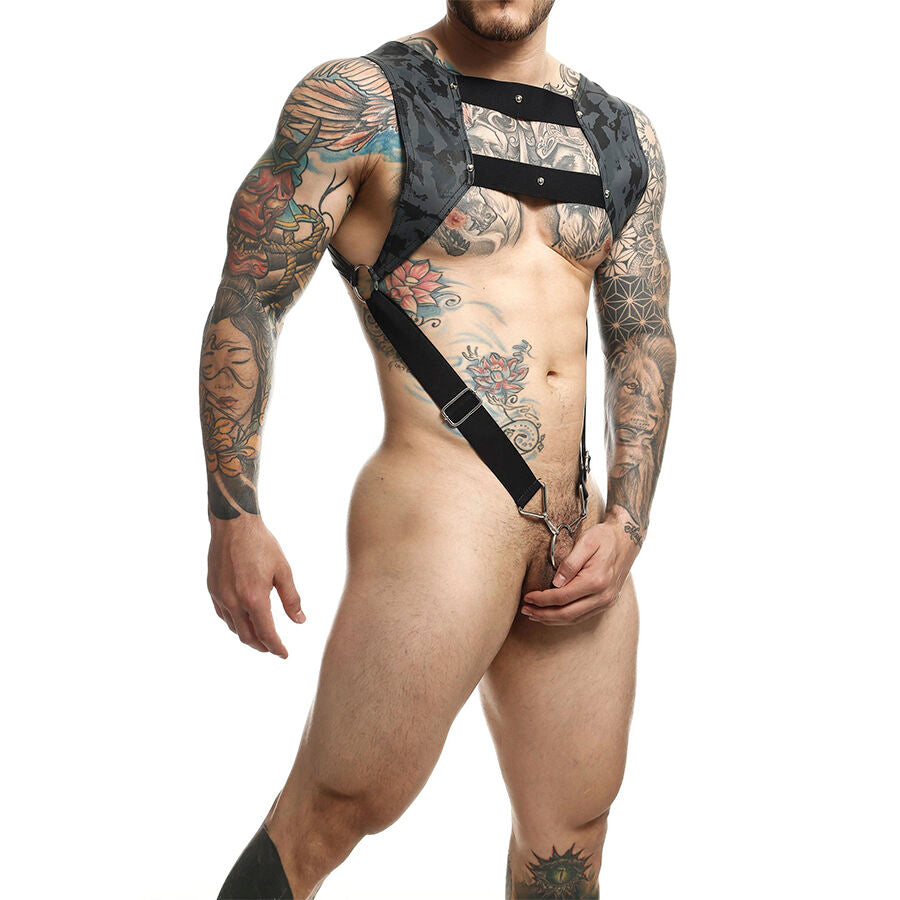 MOB - DNGEON HARNAIS DE PÉNIS ARGENTÉ TAILLE UNIQUE