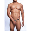 MOB - TANGA NOIR EN FORME DE LARME TAILLE L/XL