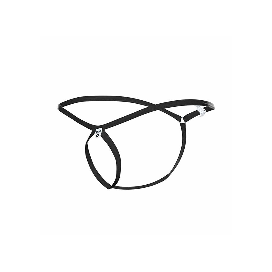 MOB - TANGA NOIR EN FORME DE LARME TAILLE S/M
