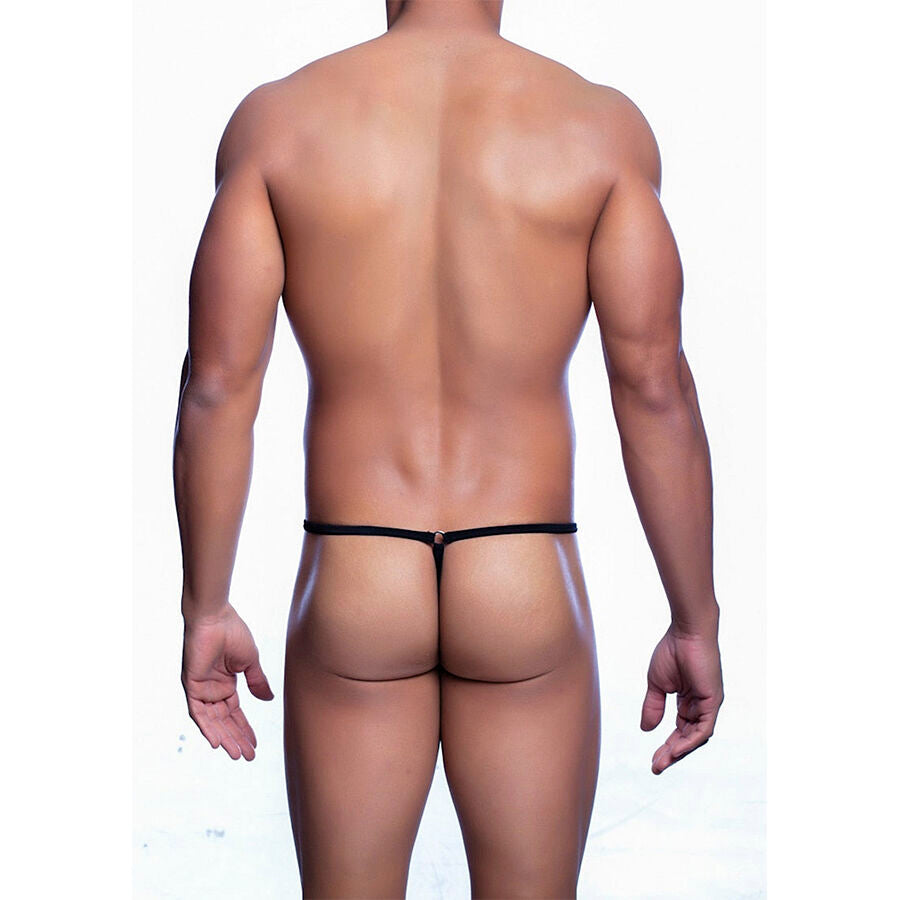 MOB - TANGA NOIR EN FORME DE LARME TAILLE S/M