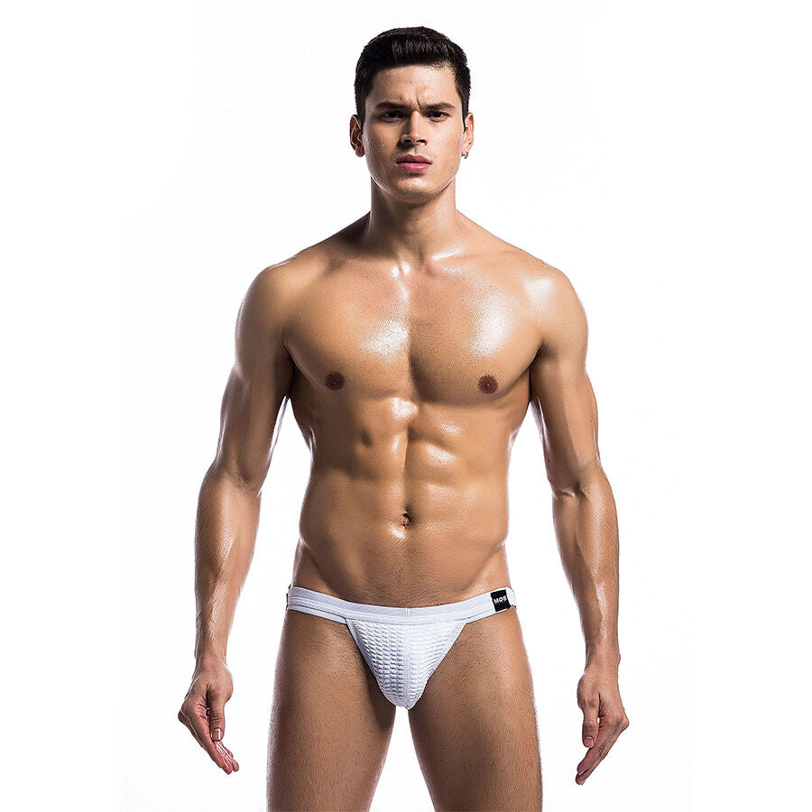 MOB - MAILLOT DE BAIN FETISH JOCKSTRAP BLANC TAILLE L
