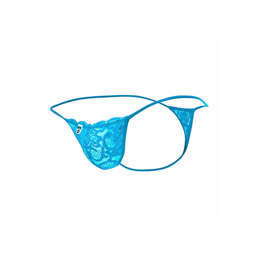 MOB - TANGA EN DENTELLE AQUA TAILLE S/M