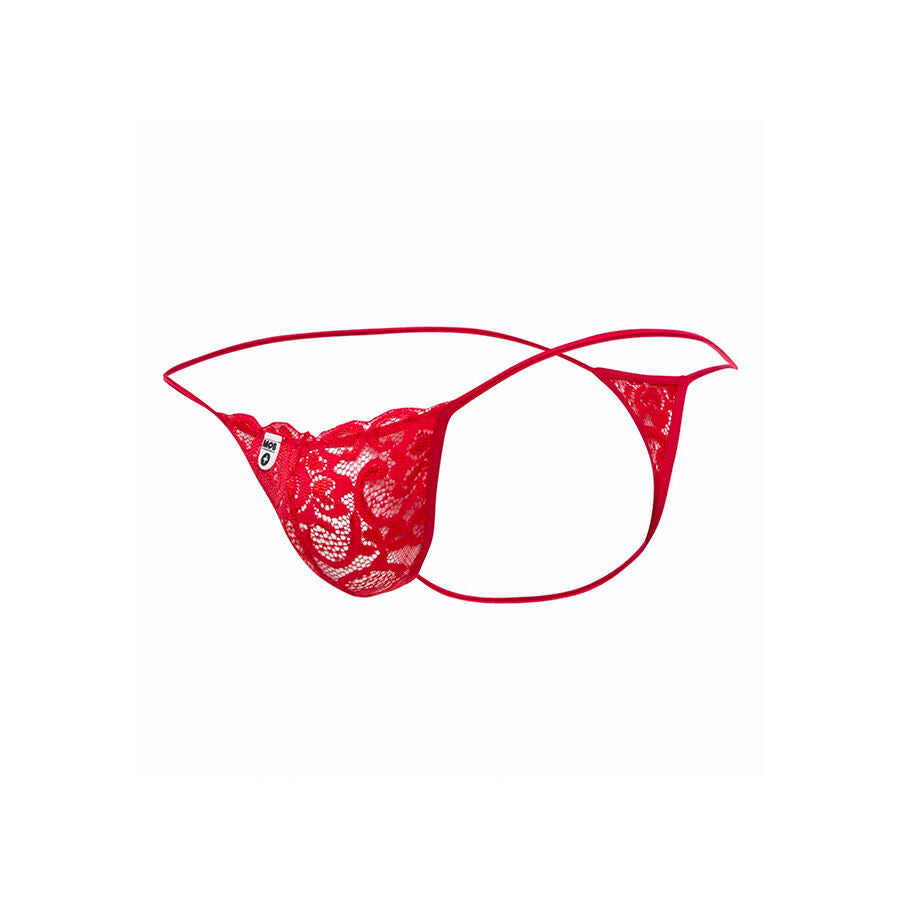 MOB - TANGA EN DENTELLE ROUGE TAILLE L/XL