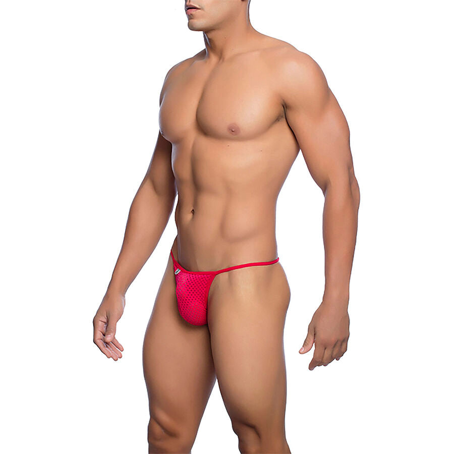 MOB - STRING EN MICROFIBRE ROUGE TAILLE S/M