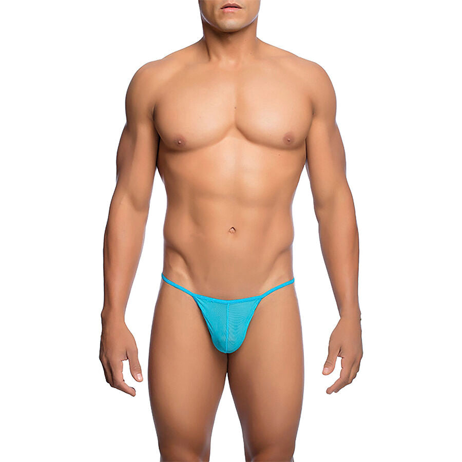 MOB - TANGA TRANSPARENTE FORME T AQUA TAILLE L/XL