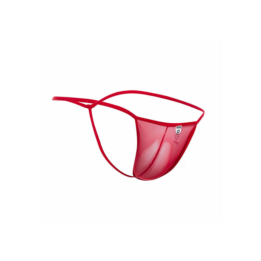 MOB - TANGA TRANSPARENT EN T ROUGE TAILLE S/M
