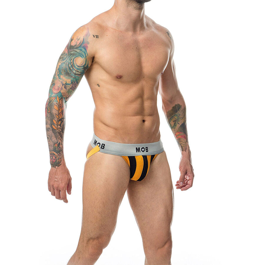 MOB - JOCK CLASSIQUE RAYÉ ORANGE TAILLE S