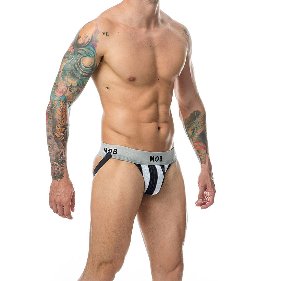 MOB - JOCK CLASSIQUE RAYURES BLANCHES TAILLE L