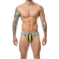 MOB - JOCK CLASSIQUE RAYÉ JAUNE TAILLE S