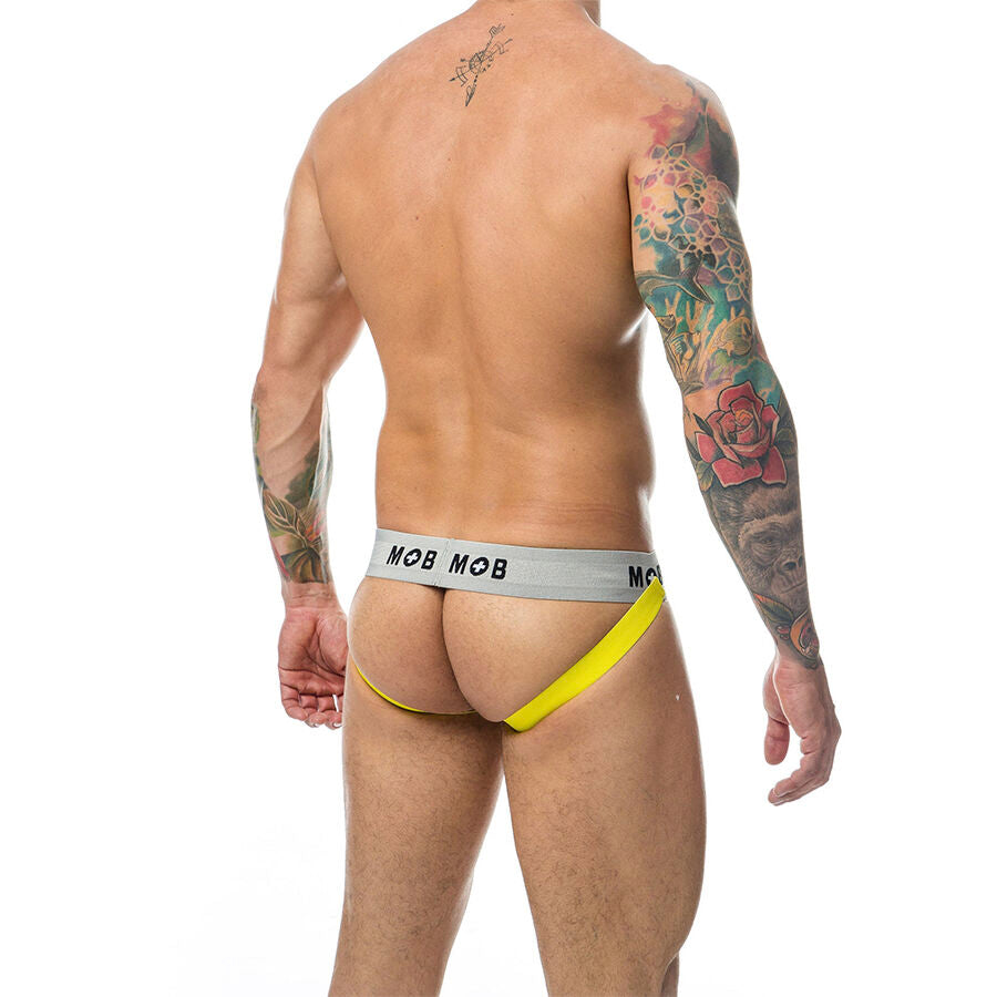 MOB - JOCK CLASSIQUE RAYÉ JAUNE TAILLE L