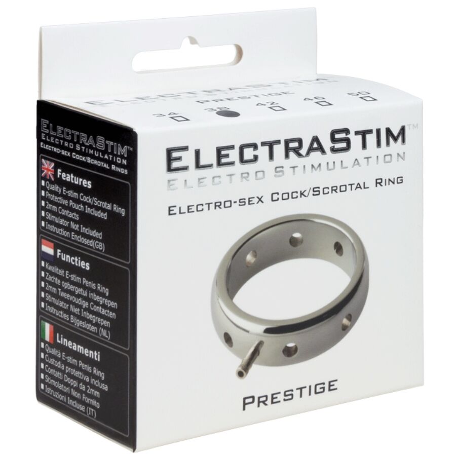ELECTRASTIM - ANNEAU ÉLECTROMAGNÉTIQUE PÉNIS MÉTAL PRÉSTIGE 42 MM