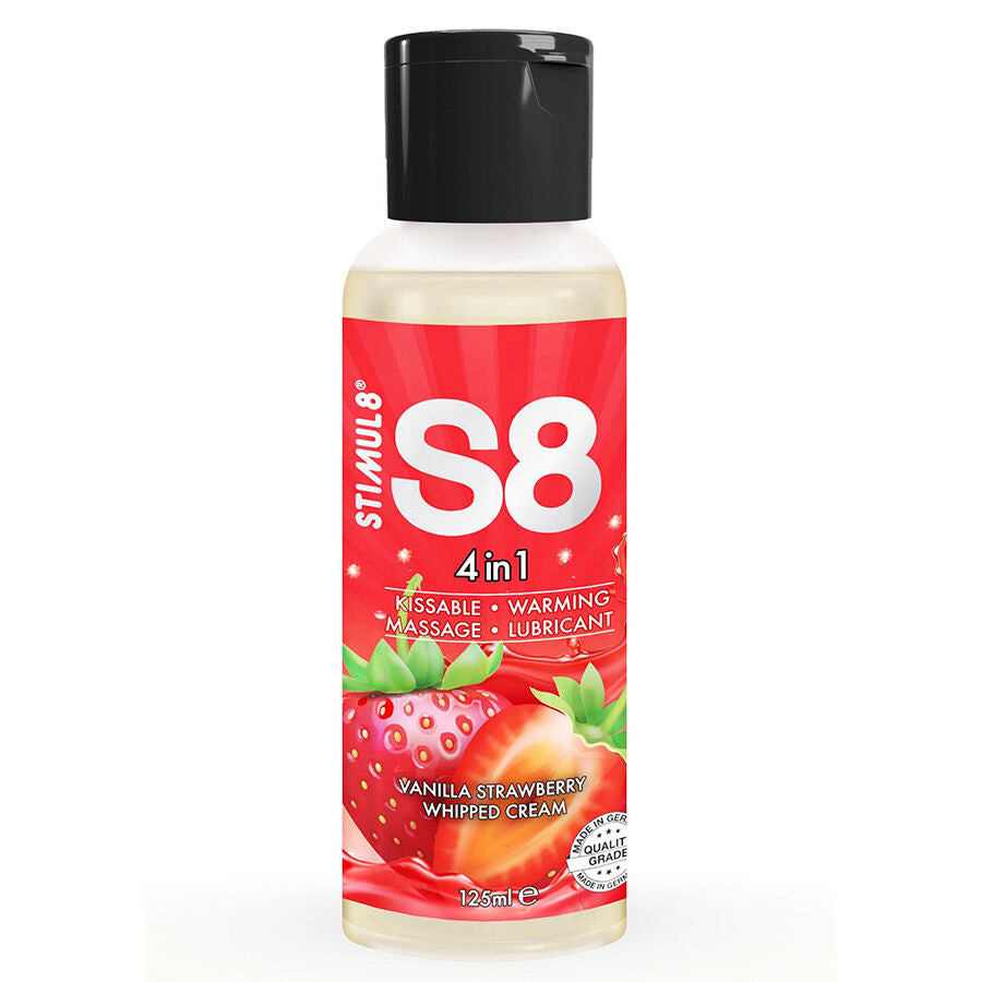 STIMUL8 - S8 4 EN 1 LUBRICANTE POSTRE FRESA 125 ML – INTYMIS