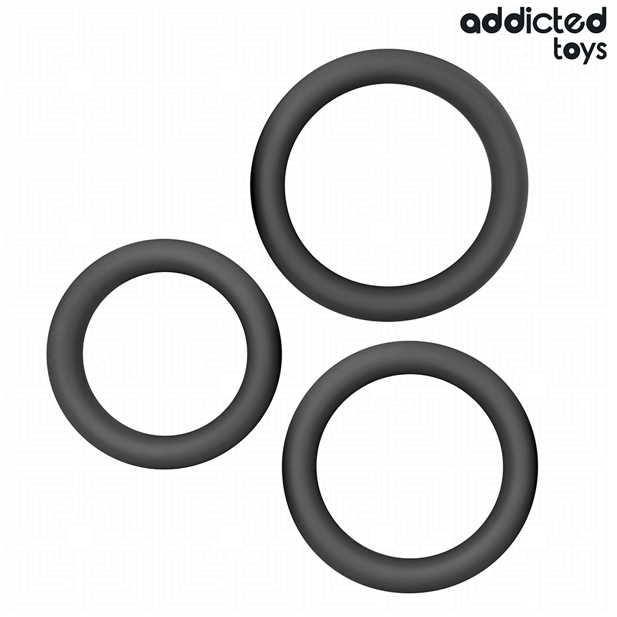 ADDICTED TOYS - ENSEMBLE DE BAGUES PLATES EN SILICONE