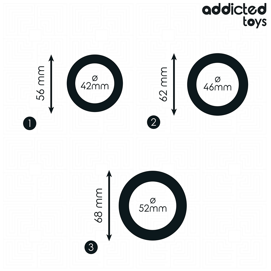 ADDICTED TOYS - ENSEMBLE DE BAGUES PLATES EN SILICONE
