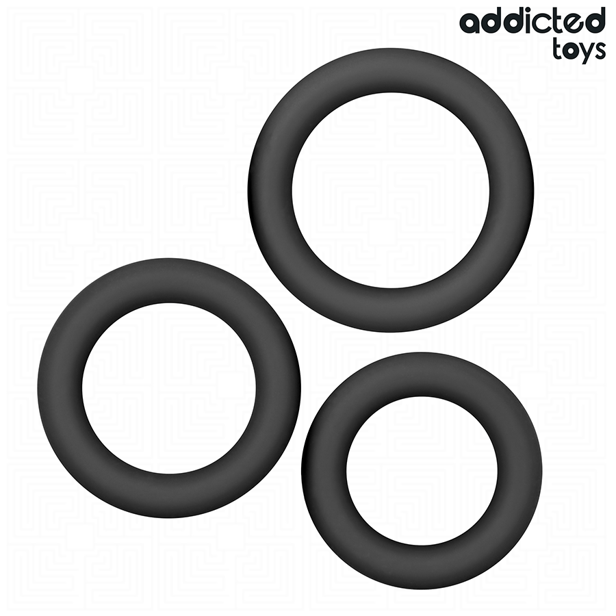 ADDICTED TOYS - ENSEMBLE D'ANNEAUX EN SILICONE MODÈLE 1