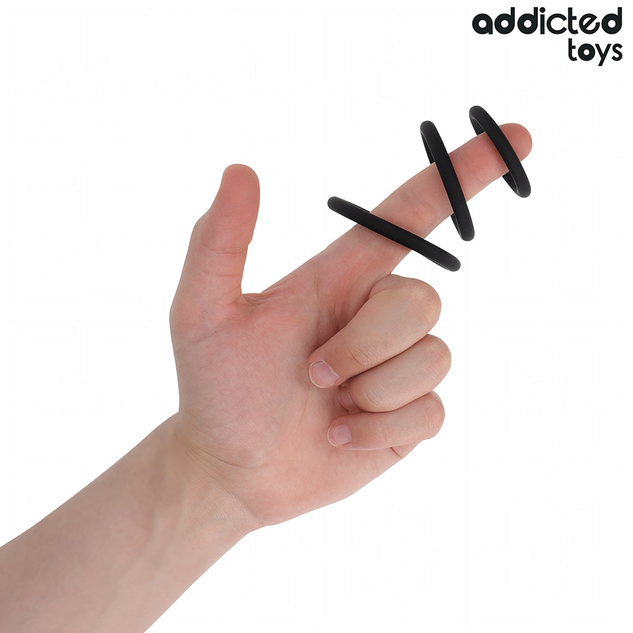 ADDICTED TOYS - SET DE ANILLOS SILICONA MODELO 2
