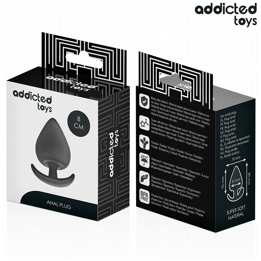 ADDICTED TOYS - PLUG ANAL EN SILICONE TAILLE L 8 CM