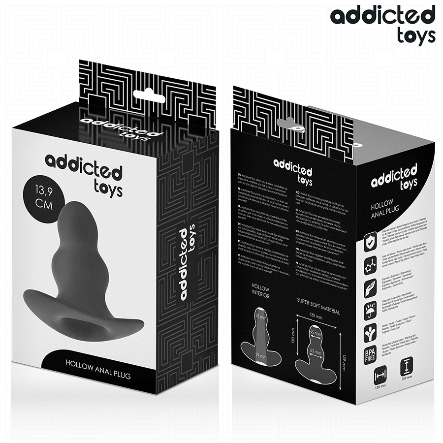 ADDICTED TOYS - PLUG ANAL CREUX SILICONE TAILLE XL 13,9 CM