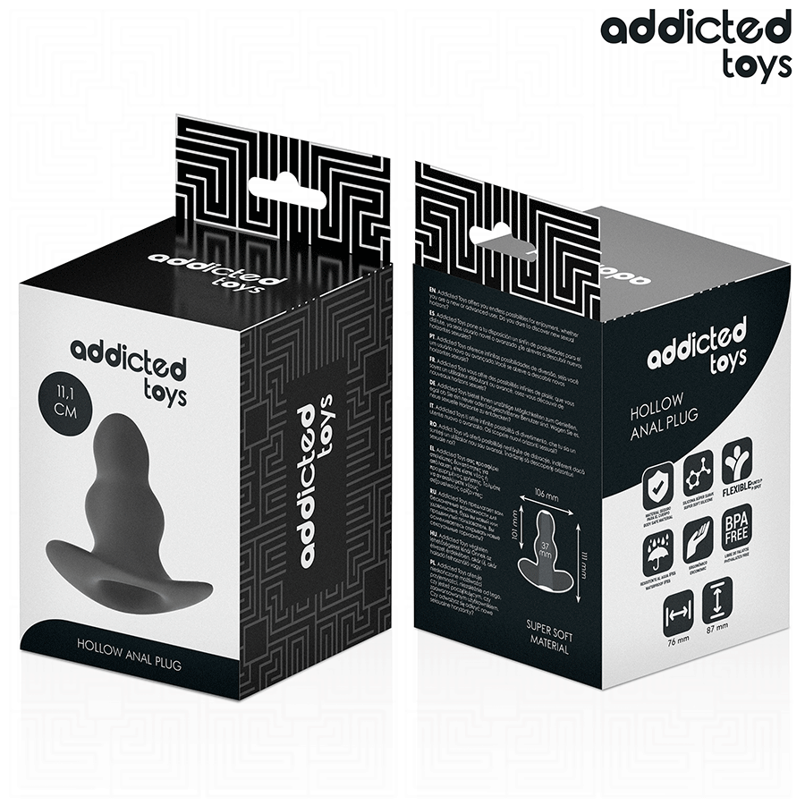 ADDICTED TOYS - HOLLOW SILICONE ANAL PLUG SIZE L 11.1 CM