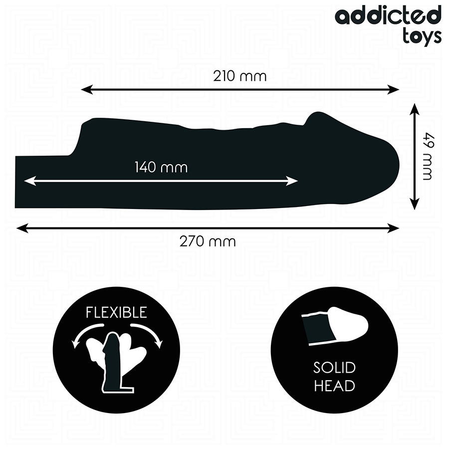 ADDICTED TOYS - GAINES PÉNIS TRANSPARENTES TAILLE M 27 CM