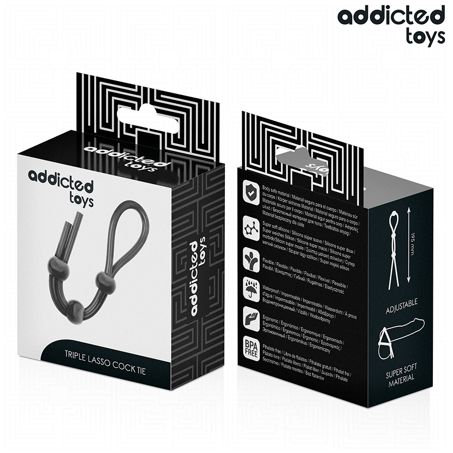 ADDICTED TOYS - SILICONE PENIS ROPE WITH TRIPLE LOOP