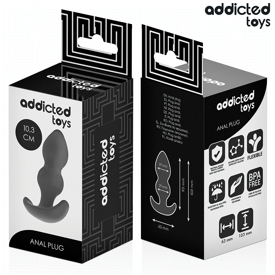 ADDICTED TOYS - PLUG ANAL SILICONE TAILLE S 10,3 CM