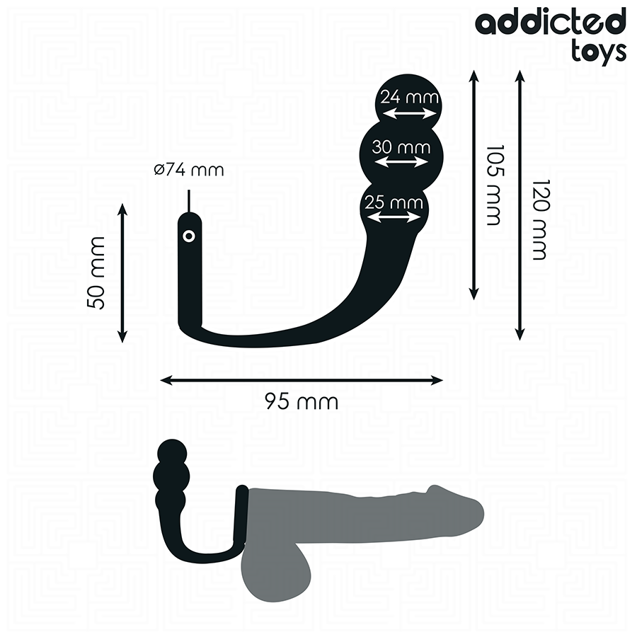 ADDICTED TOYS - PLUG ANAL AVEC ANNEAU SILICONE MODÈLE 1