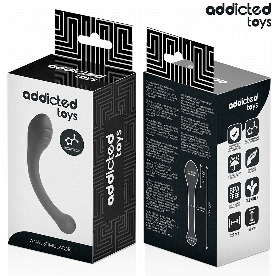 ADDICTED TOYS - STIMULATEUR ANAL DOUBLE SILICONE 18 CM