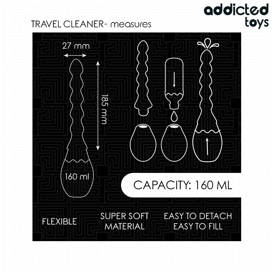 ADDICTED TOYS - NETTOYANT DE VOYAGE EN SILICONE MODÈLE 2