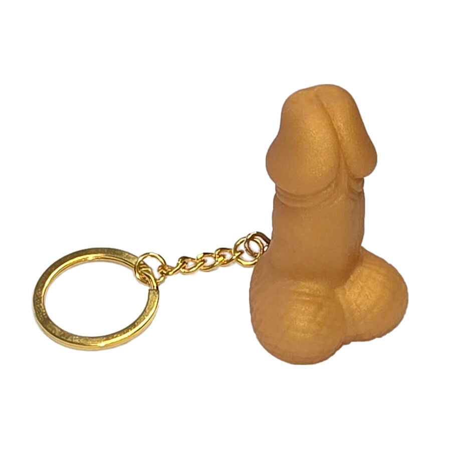 Spicy Devil - Golden Penis Shaped Whistle Keychain