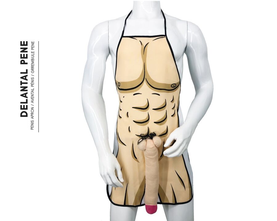 DIABLE PIMENTÉ - TABLIER AVEC PÉNIS 3D MUSCLÉ ET IMPERTINENT