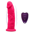 SILEXD - PÉNIS RÉALISTE MODÈLE 2 ROSE + TÉLÉCOMMANDE LRS 17 CM