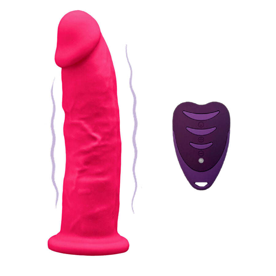 SILEXD - PÉNIS RÉALISTE MODÈLE 2 ROSE + TÉLÉCOMMANDE LRS 17 CM