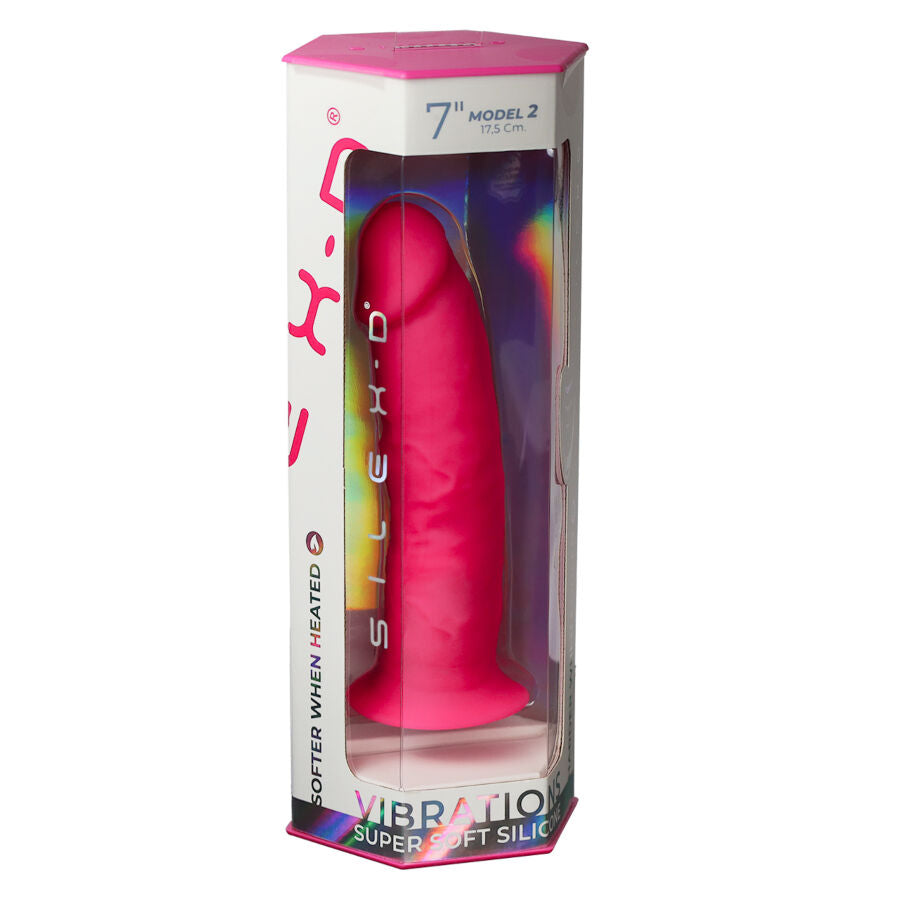 SILEXD - PÉNIS RÉALISTE MODÈLE 2 ROSE + TÉLÉCOMMANDE LRS 17 CM