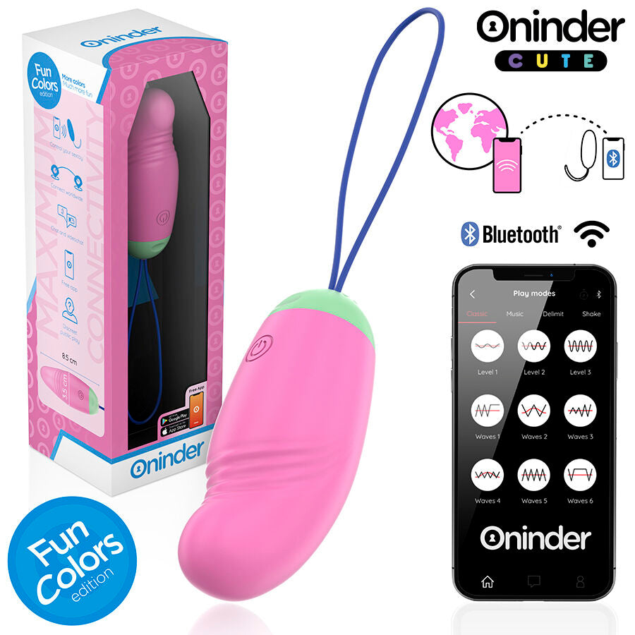 ONINDER CUTE - LOVE PLEASURE OEUF VIBRO-ROTATIF 360 SILICONE - APPLICATION MONDIALE GRATUITE