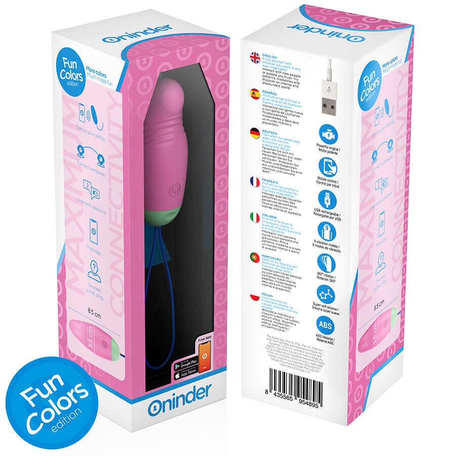 ONINDER CUTE - LOVE PLEASURE OEUF VIBRO-ROTATIF 360 SILICONE - APPLICATION MONDIALE GRATUITE