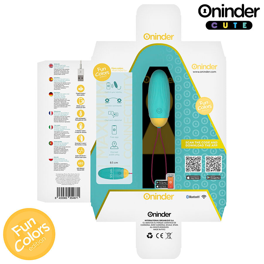 ONINDER CUTE - LOVE PLEASURE OEUF VIBRO-GEMMES ROTATIVES SILICONE - APP MONDIALE GRATUITE