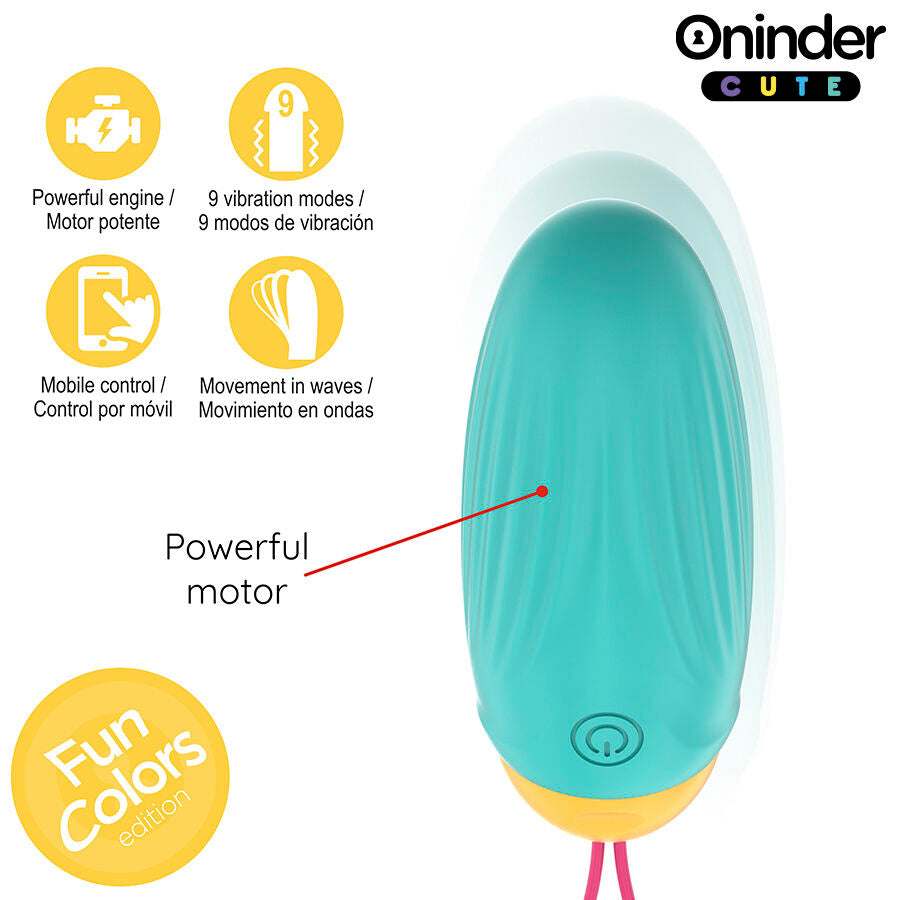 ONINDER CUTE - LOVE PLEASURE OEUF VIBRO-GEMMES ROTATIVES SILICONE - APP MONDIALE GRATUITE