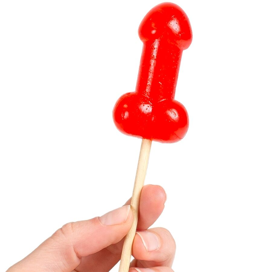 SECRETPLAY - PIRULETA PENE CARAMELO CEREZA CON EFECTO CALOR PICANTE