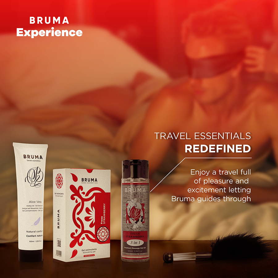 BRUMA XPERIENCE - KIT TENTATION DOUCE FRAISE AVEC POTENTIALISATEUR D'ORGASMES