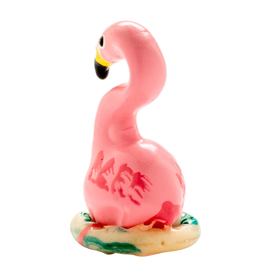 CONDOMERIE - HAND-PAINTED DECORATIVE PINK FLAMINGO CONDOM