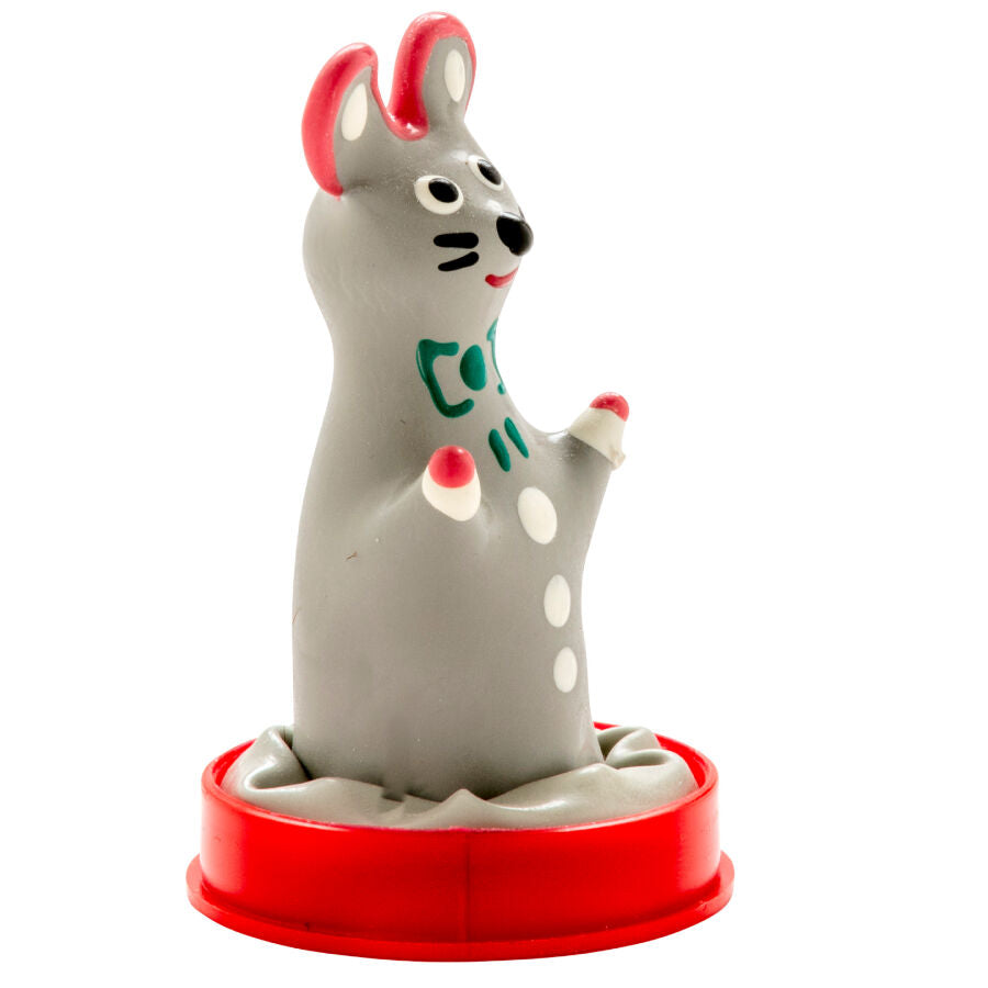 CONDOMERIE - PRÉSERVATIF DÉCORATIF PEINT À LA MAIN SOURIS MODÈLE 1