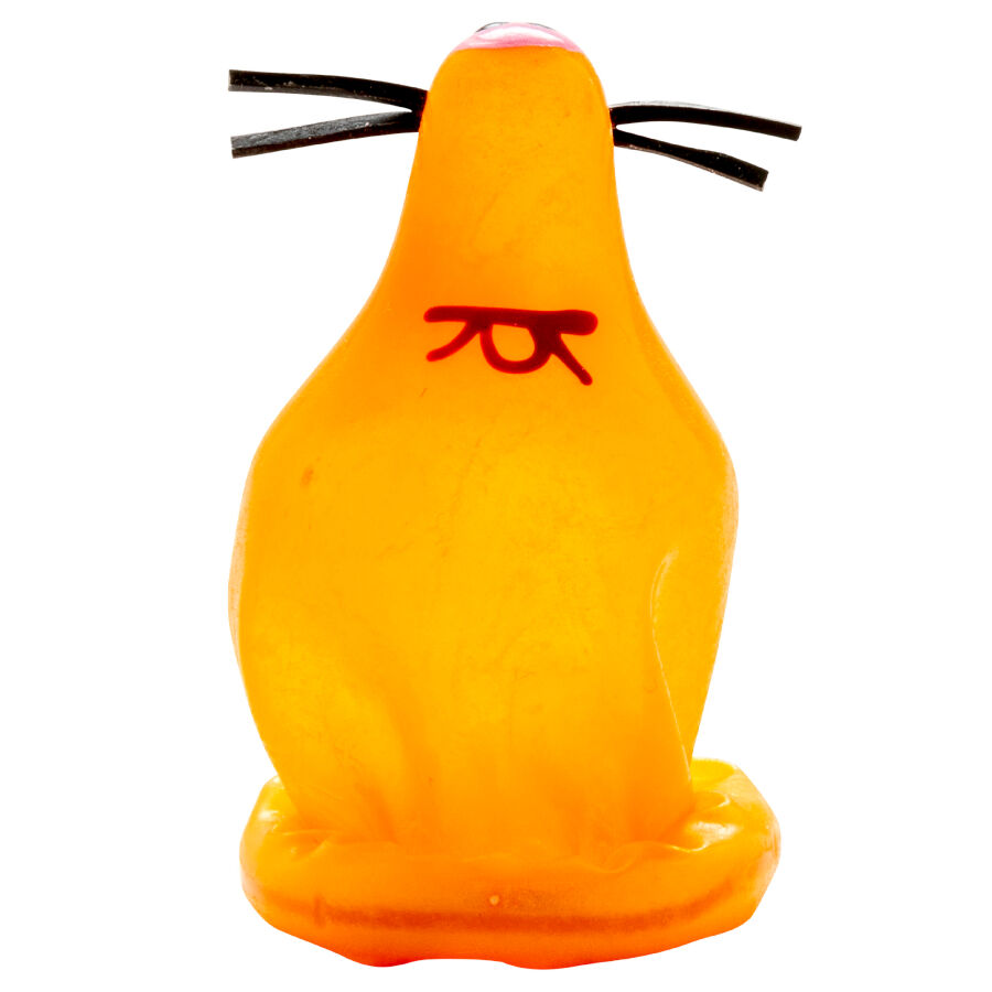 CONDOMERIE - PRÉSERVATIF DÉCORATIF PEINT À LA MAIN RENARD COLLÉ