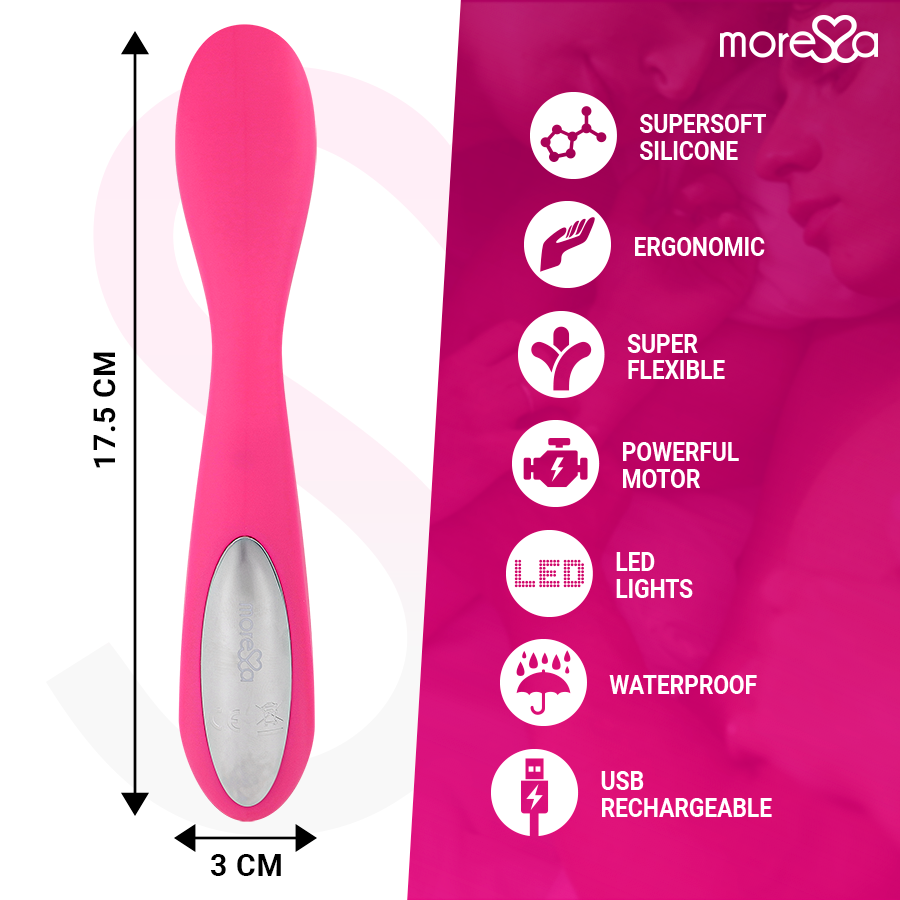 MORESSA - DRUSO MASSEUR DUO POINT G ET SÉRUM PELVIEN PREMIUM SILICONE RECHARGEABLE