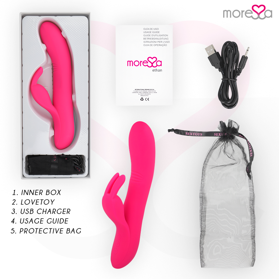 MORESSA - ETHAN EFFET VAGUE PLUS PUISSANT VIBRATION PREMIUM SILICONE RECHARGEABLE